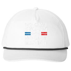 No Cats Stolen No Cats Eatin Trump 2024 Donald Trump Snapback Five-Panel Rope Hat