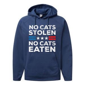 No Cats Stolen No Cats Eatin Trump 2024 Donald Trump Performance Fleece Hoodie