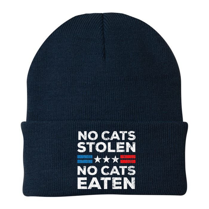 No Cats Stolen No Cats Eatin Trump 2024 Donald Trump Knit Cap Winter Beanie