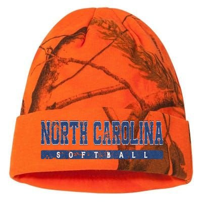 North Carolina Softball Blue Vintage Text Kati Licensed 12" Camo Beanie