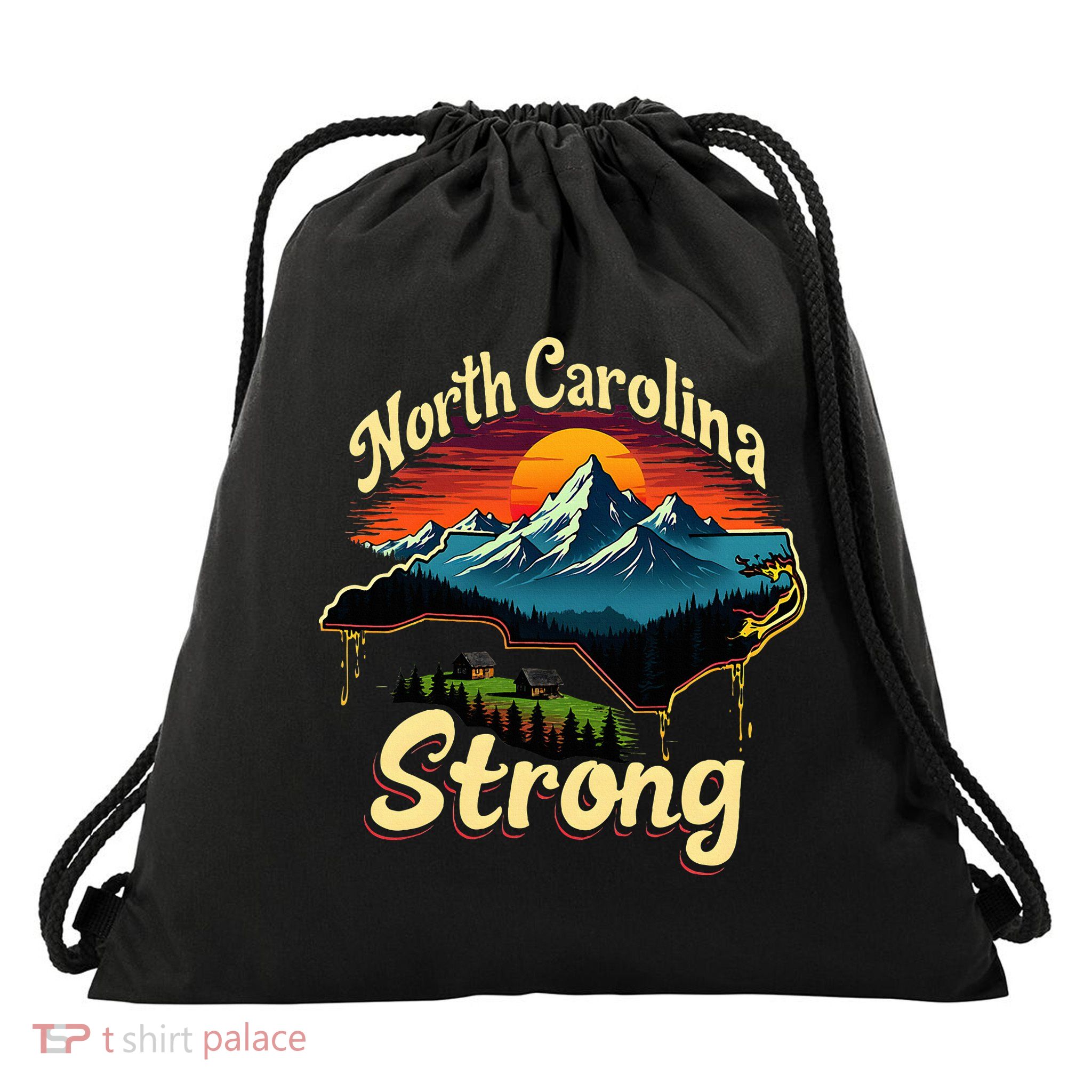 North Carolina Strong Strong Nc State Support For Carolina Drawstring Bag