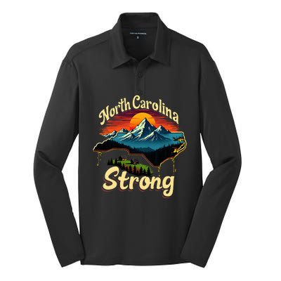 North Carolina Strong Strong Nc State Support For Carolina Silk Touch Performance Long Sleeve Polo