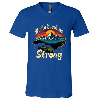 North Carolina Strong Strong Nc State Support For Carolina V-Neck T-Shirt