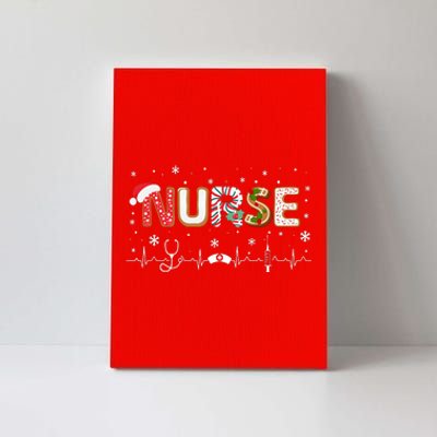 Nurse Christmas Stethoscope Xmas Holiday Season Canvas