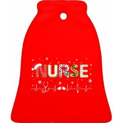 Nurse Christmas Stethoscope Xmas Holiday Season Ceramic Bell Ornament