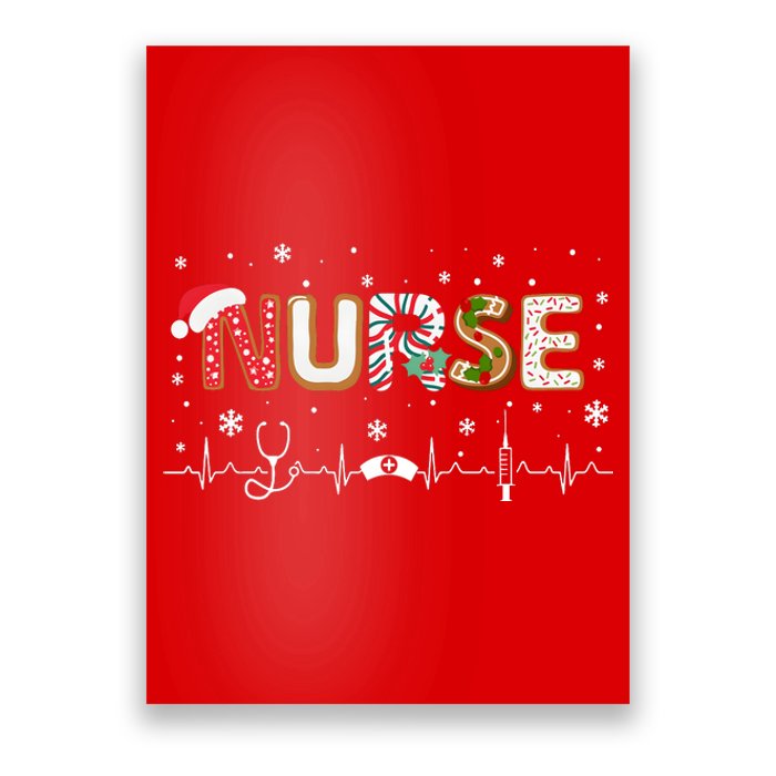 Nurse Christmas Stethoscope Xmas Holiday Season Poster