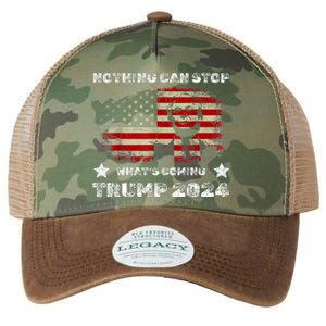 Nothing Can Stop What’S Coming Trump 2024 Legacy Tie Dye Trucker Hat