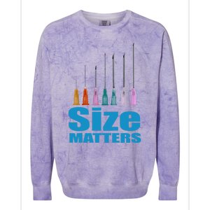 Nurse Classic Size Matter Funny Colorblast Crewneck Sweatshirt