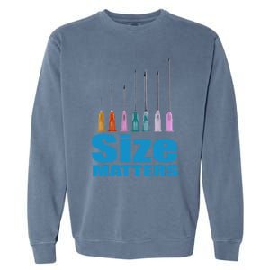 Nurse Classic Size Matter Funny Garment-Dyed Sweatshirt