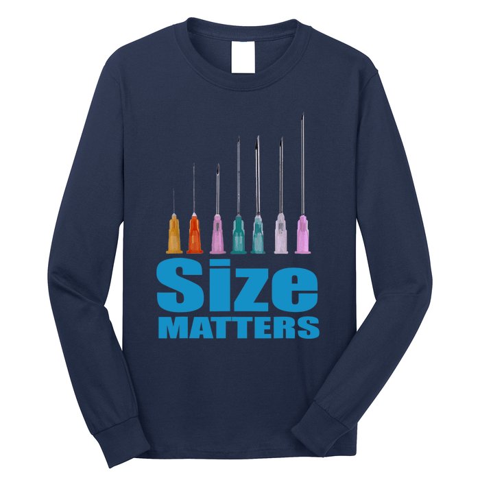 Nurse Classic Size Matter Funny Long Sleeve Shirt