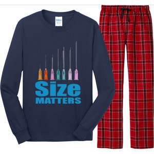 Nurse Classic Size Matter Funny Long Sleeve Pajama Set