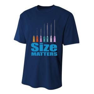 Nurse Classic Size Matter Funny Performance Sprint T-Shirt