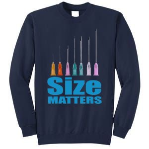 Nurse Classic Size Matter Funny Tall Sweatshirt