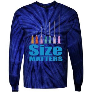 Nurse Classic Size Matter Funny Tie-Dye Long Sleeve Shirt