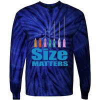 Nurse Classic Size Matter Funny Tie-Dye Long Sleeve Shirt