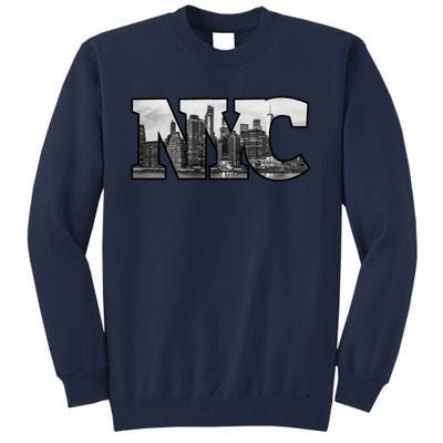 Nyc City Skyline Of Downtown New York City New York Tall Sweatshirt