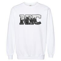 Nyc City Skyline Of Downtown New York City New York Garment-Dyed Sweatshirt