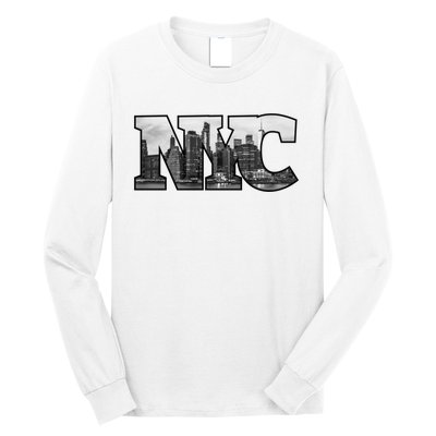 Nyc City Skyline Of Downtown New York City New York Long Sleeve Shirt