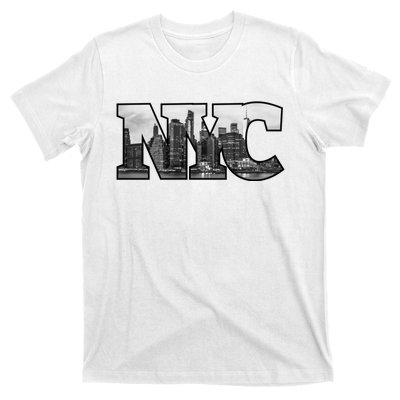 Nyc City Skyline Of Downtown New York City New York T-Shirt