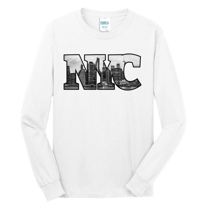 Nyc City Skyline Of Downtown New York City New York Tall Long Sleeve T-Shirt