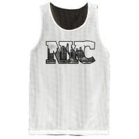 Nyc City Skyline Of Downtown New York City New York Mesh Reversible Basketball Jersey Tank