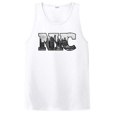 Nyc City Skyline Of Downtown New York City New York PosiCharge Competitor Tank