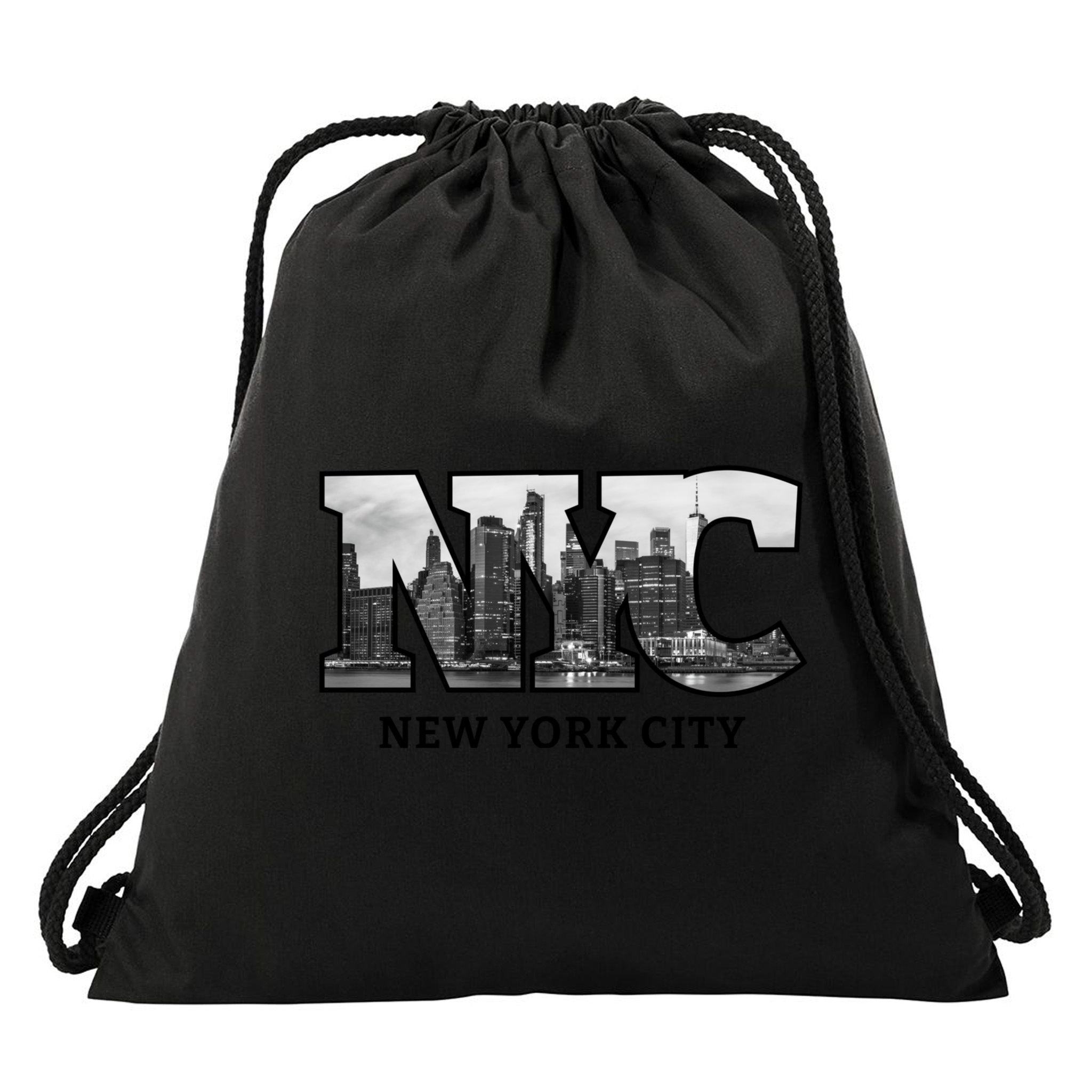Nyc City Skyline Of Downtown New York City New York Drawstring Bag