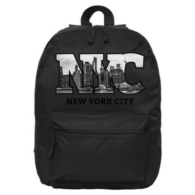 Nyc City Skyline Of Downtown New York City New York 16 in Basic Backpack
