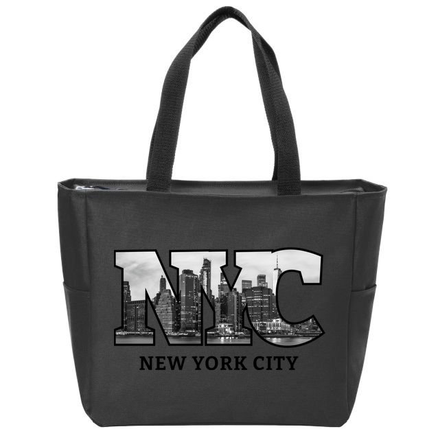 Nyc City Skyline Of Downtown New York City New York Zip Tote Bag