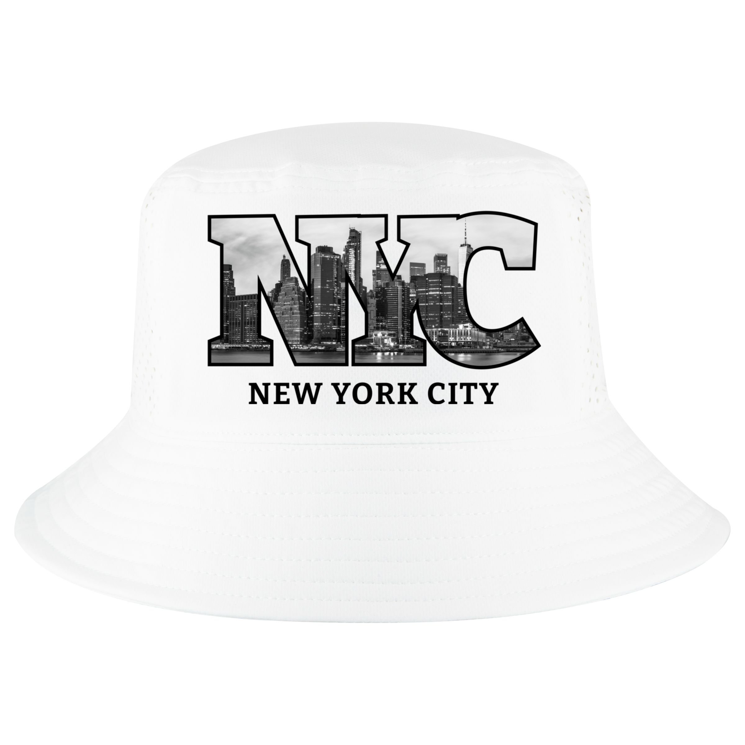 Nyc City Skyline Of Downtown New York City New York Cool Comfort Performance Bucket Hat