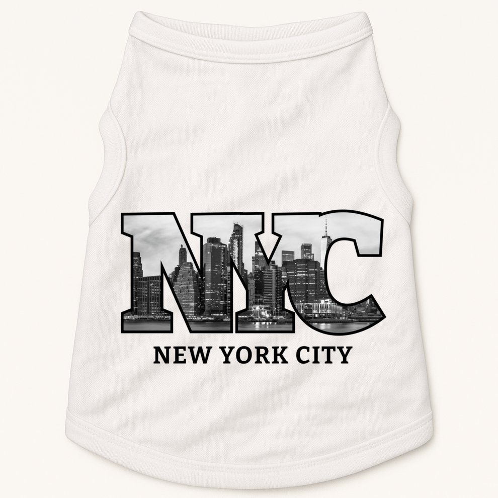 Nyc City Skyline Of Downtown New York City New York Doggie Tank