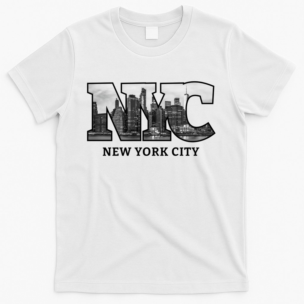 Nyc City Skyline Of Downtown New York City New York T-Shirt