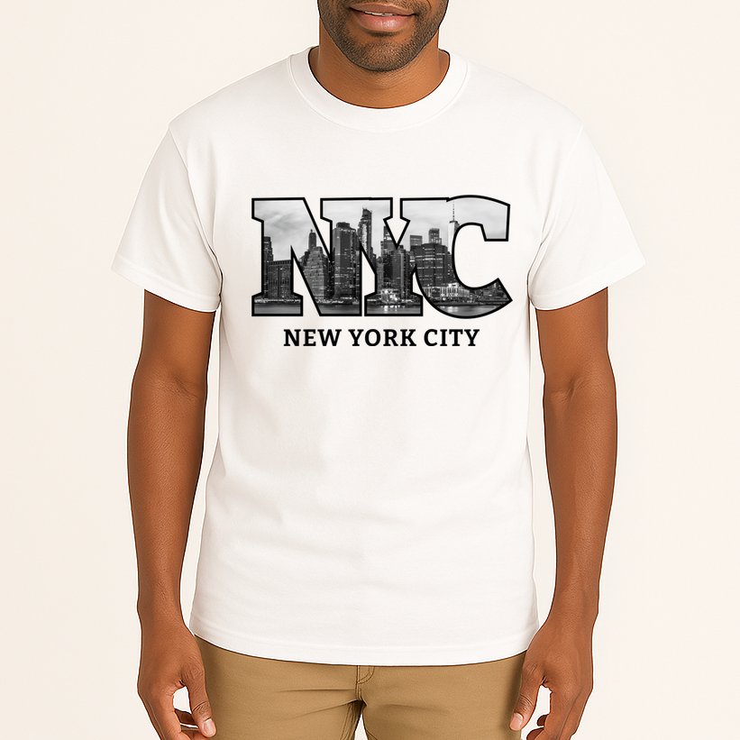 Nyc City Skyline Of Downtown New York City New York Tall T-Shirt