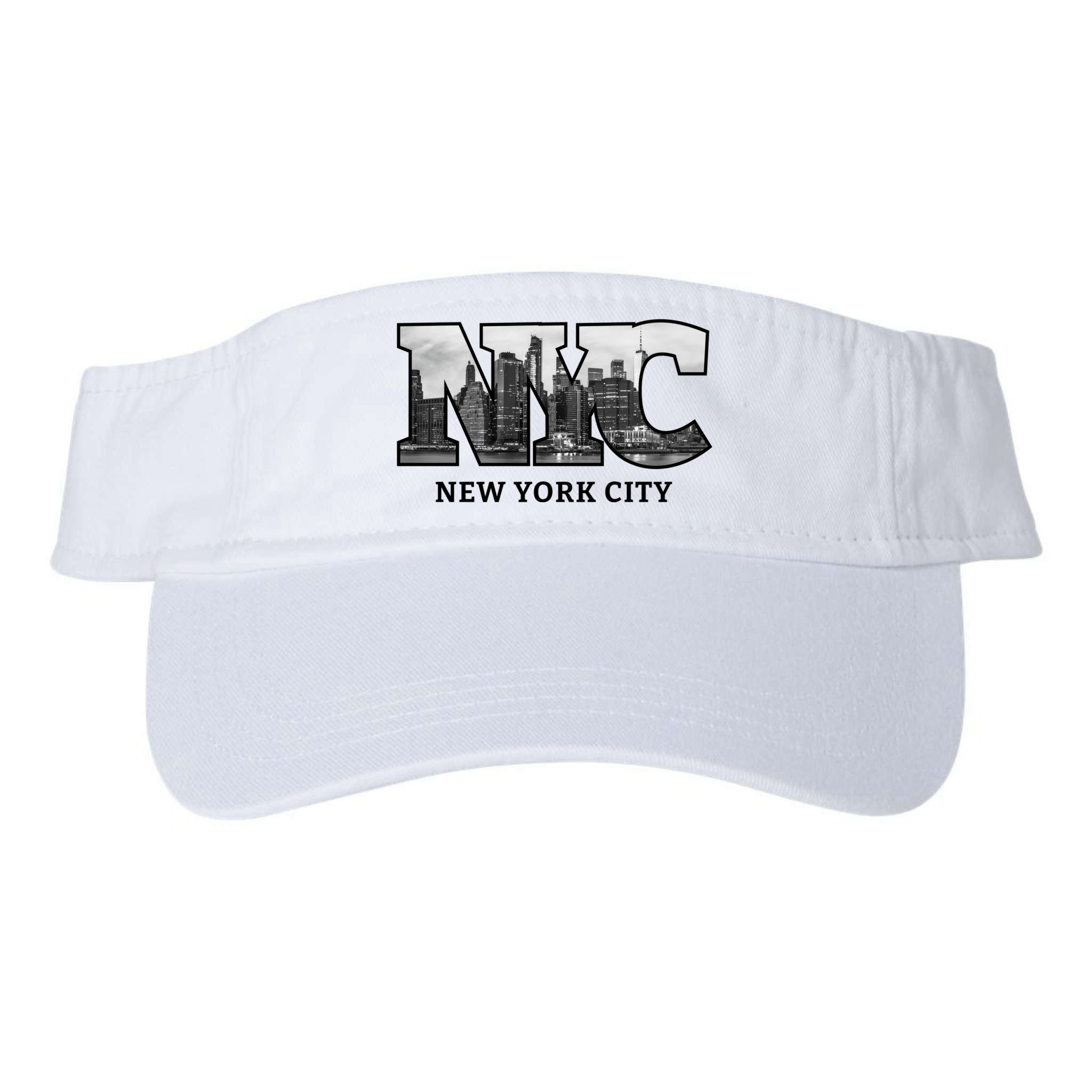 Nyc City Skyline Of Downtown New York City New York Visor