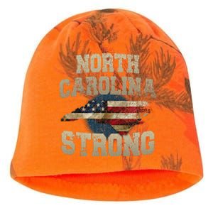 North Carolina Strong With Nc State And Usa Flag Overlay Kati - Camo Knit Beanie