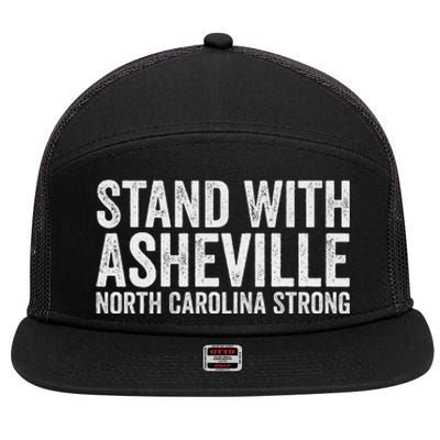 North Carolina Strong Asheville Nc Stand With Asheville 2024 7 Panel Mesh Trucker Snapback Hat