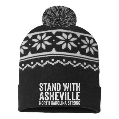 North Carolina Strong Asheville Nc Stand With Asheville 2024 USA-Made Snowflake Beanie