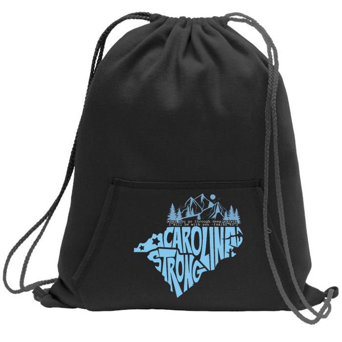 North Carolina Stronger Together Sweatshirt Cinch Pack Bag