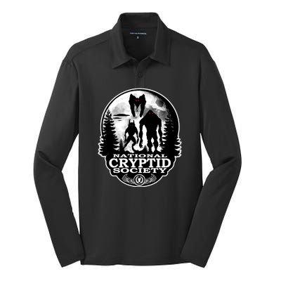 National Cryptid Society Mothman Silk Touch Performance Long Sleeve Polo