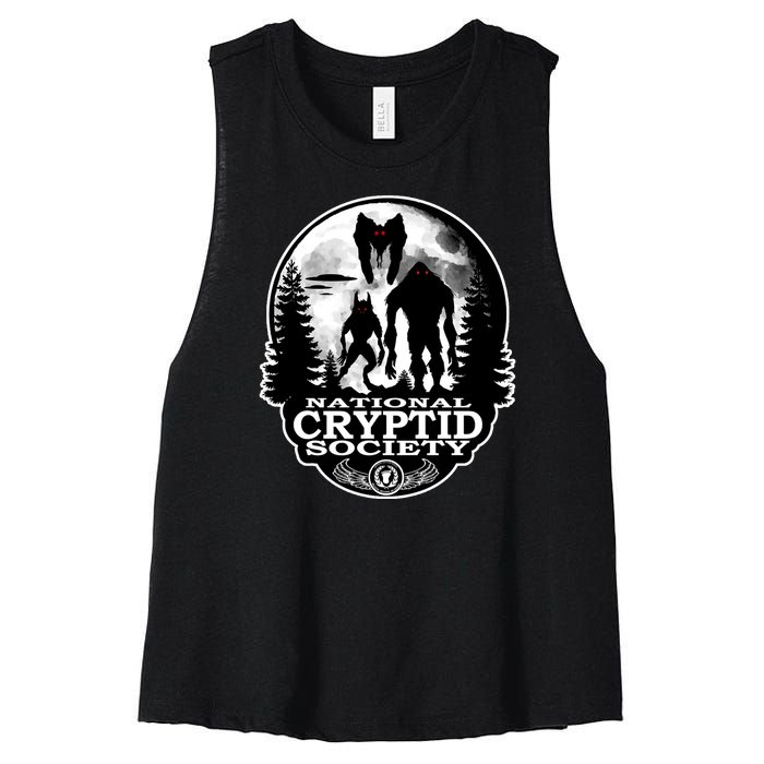 National Cryptid Society Mothman Women's Racerback Cropped Tank