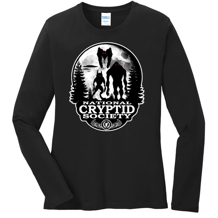 National Cryptid Society Mothman Ladies Long Sleeve Shirt