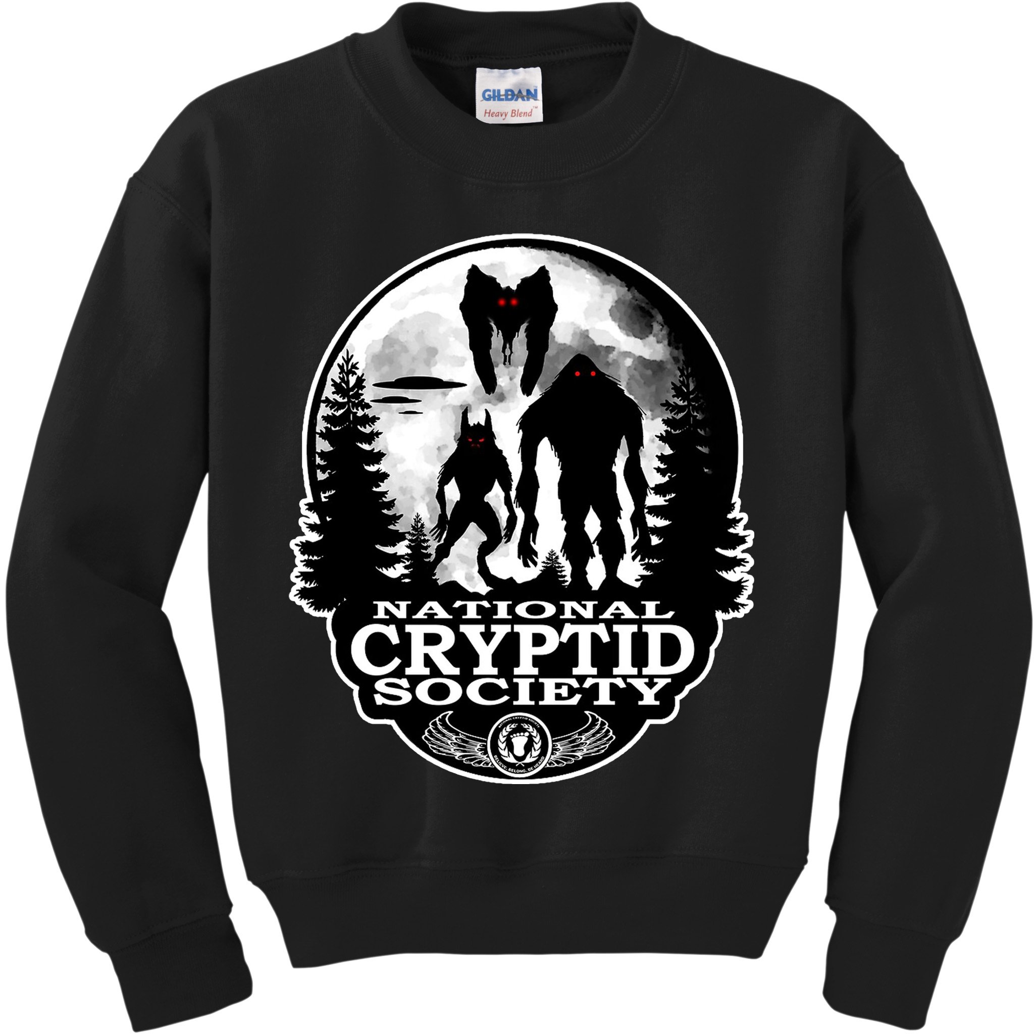 National Cryptid Society Mothman Kids Sweatshirt