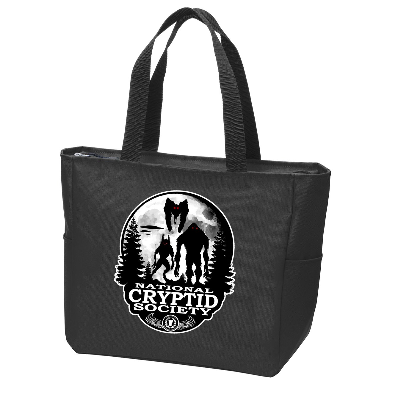 National Cryptid Society Mothman Zip Tote Bag