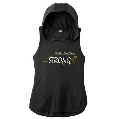 North Carolina Strong Nc State Ladies PosiCharge Tri-Blend Wicking Draft Hoodie Tank