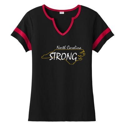 North Carolina Strong Nc State Ladies Halftime Notch Neck Tee