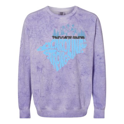 North Carolina Stronger Together Gift Colorblast Crewneck Sweatshirt