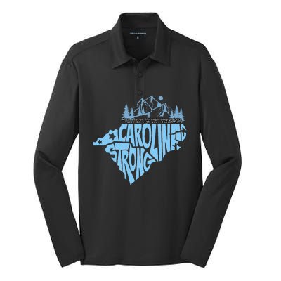 North Carolina Stronger Together Gift Silk Touch Performance Long Sleeve Polo