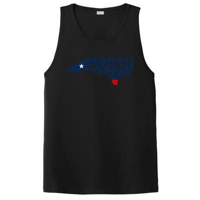 North Carolina Strong With Nc State And Love North Carolina PosiCharge Competitor Tank