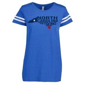 North Carolina Strong With Nc State And Love North Carolina Enza Ladies Jersey Football T-Shirt