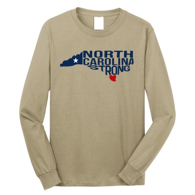 North Carolina Strong With Nc State And Love North Carolina Long Sleeve Shirt